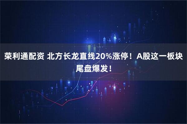 荣利通配资 北方长龙直线20%涨停！A股这一板块尾盘爆发！